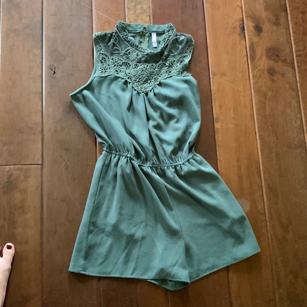 Olive green romper